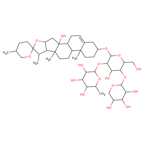 (3beta,25R)-14-Hydroxyspirost-5-en-3-yl O-6-deoxy-alpha-L-mannopyranosyl-(1-2)-O-[beta-D-xylopyranosyl-(1-4)]-beta-D-glucopyranoside