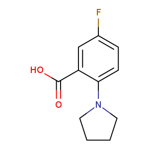 5-Fluoro-2-pyrrolidinobenzoic Acid