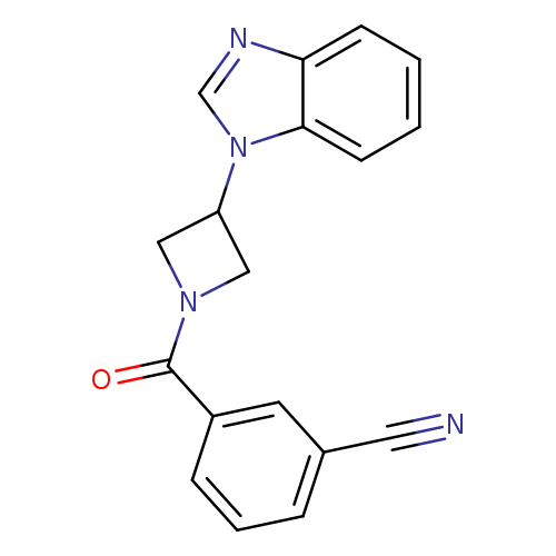 3-[3-(1H-1,3-benzodiazol-1-yl)azetidine-1-carbonyl]benzonitrile