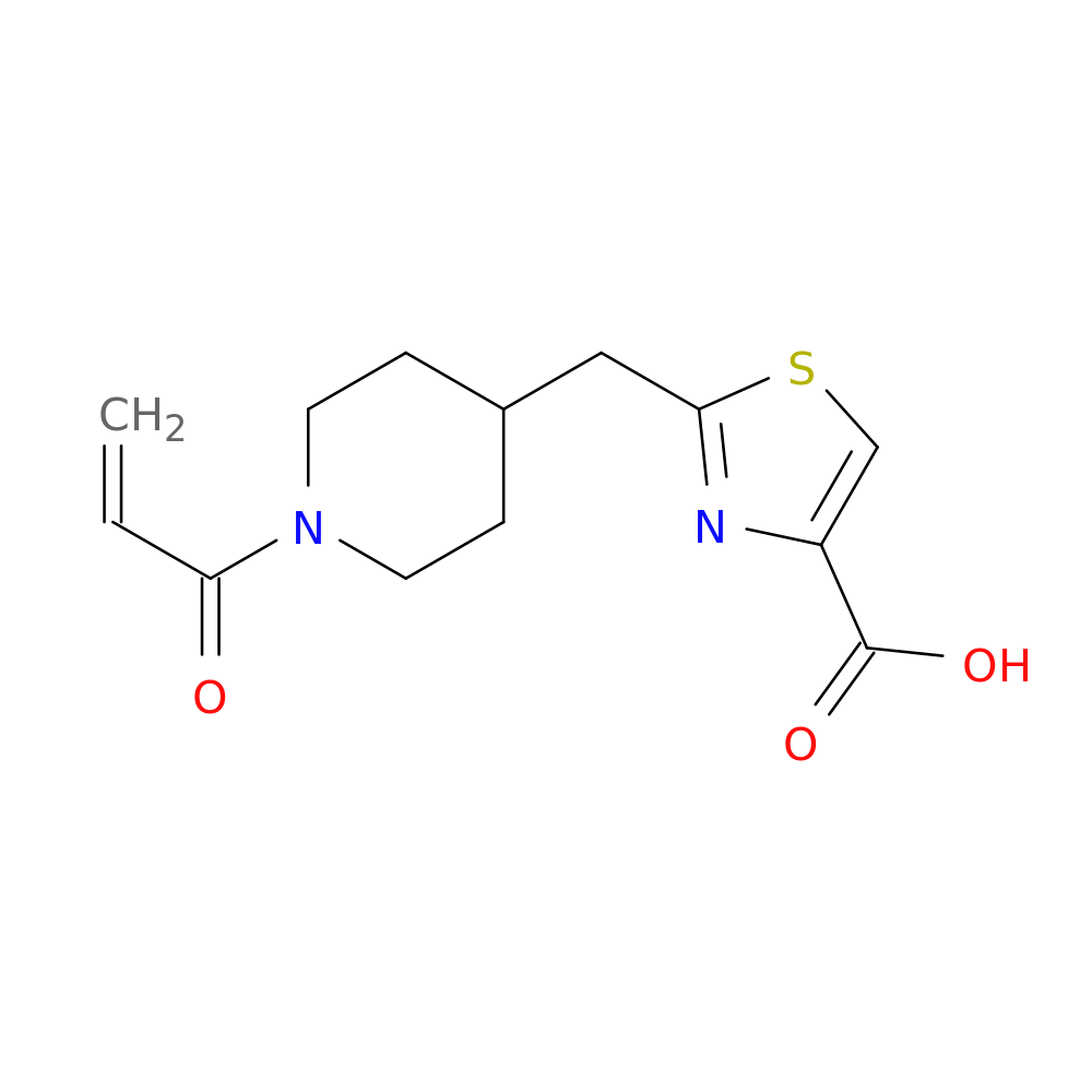 2-{[1-(prop-2-enoyl)piperidin-4-yl]methyl}-1,3-thiazole-4-carboxylic acid