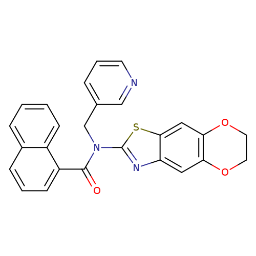 N-{10,13-dioxa-4-thia-6-azatricyclo[7.4.0.0^{3,7}]trideca-1,3(7),5,8-tetraen-5-yl}-N-[(pyridin-3-yl)methyl]naphthalene-1-carboxamide
