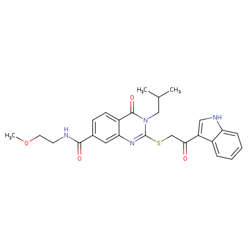 2-{[2-(1H-indol-3-yl)-2-oxoethyl]sulfanyl}-N-(2-methoxyethyl)-3-(2-methylpropyl)-4-oxo-3,4-dihydroquinazoline-7-carboxamide