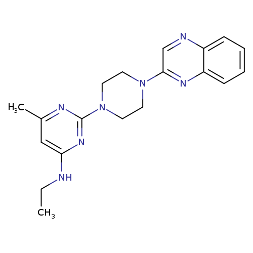 N-ethyl-6-methyl-2-[4-(quinoxalin-2-yl)piperazin-1-yl]pyrimidin-4-amine