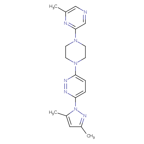 3-(3,5-dimethyl-1H-pyrazol-1-yl)-6-[4-(6-methylpyrazin-2-yl)piperazin-1-yl]pyridazine
