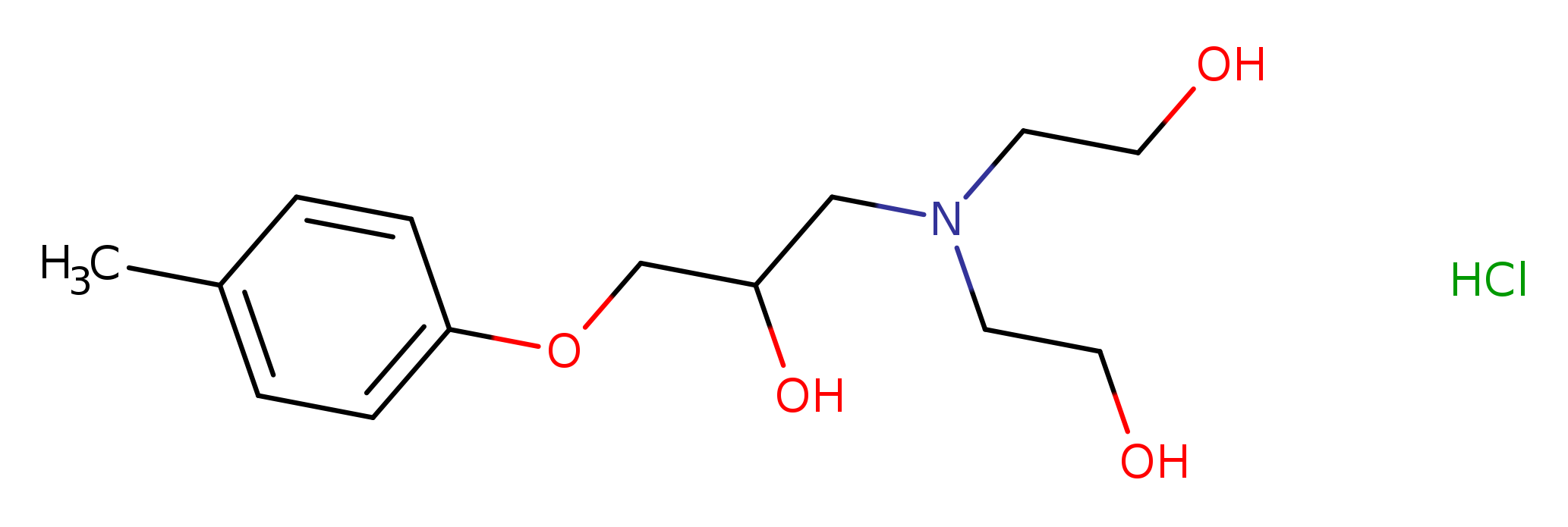 1-[bis(2-hydroxyethyl)amino]-3-(4-methylphenoxy)propan-2-ol hydrochloride