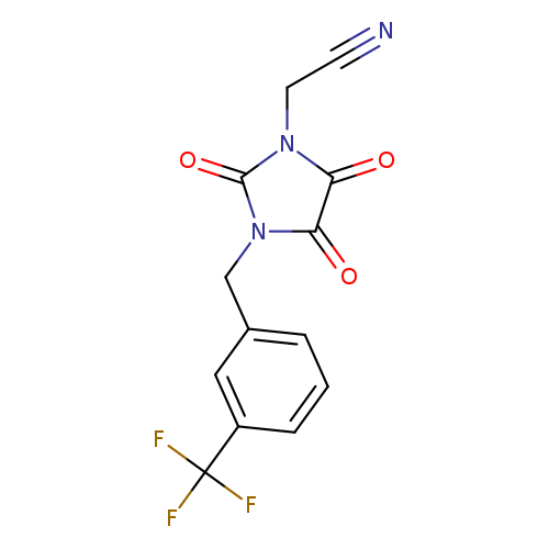 2-(2,4,5-trioxo-3-{[3-(trifluoromethyl)phenyl]methyl}imidazolidin-1-yl)acetonitrile