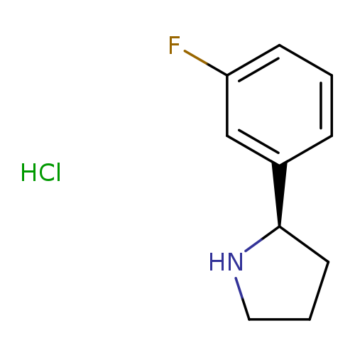 Pyrrolidine, 2-(3-fluorophenyl)-, hydrochloride (1:1), (2R)-