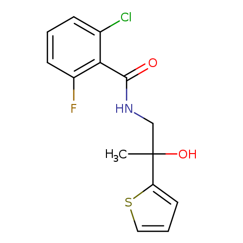 2-chloro-6-fluoro-N-[2-hydroxy-2-(thiophen-2-yl)propyl]benzamide