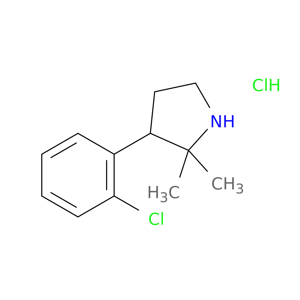 3-(2-chlorophenyl)-2,2-dimethylpyrrolidine hydrochloride
