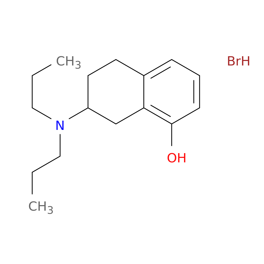 1-Naphthalenol, 7-(dipropylamino)-5,6,7,8-tetrahydro-, hydrobromide (1:1)