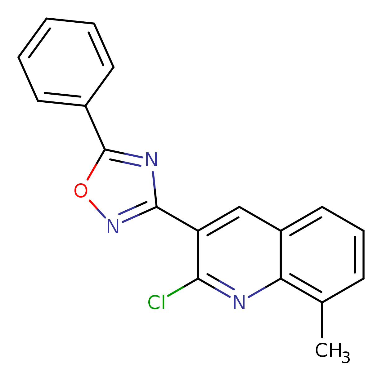 2-Chloro-8-methyl-3-(5-phenyl-1,2,4-oxadiazol-3-yl)quinoline