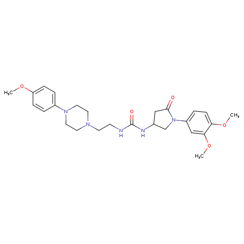 3-[1-(3,4-dimethoxyphenyl)-5-oxopyrrolidin-3-yl]-1-{2-[4-(4-methoxyphenyl)piperazin-1-yl]ethyl}urea