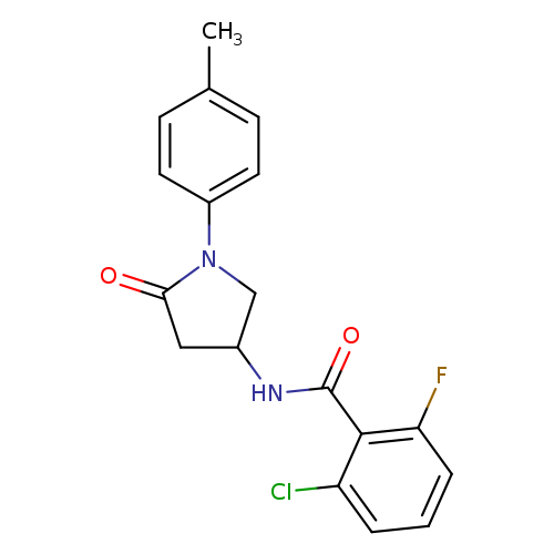 2-chloro-6-fluoro-N-[1-(4-methylphenyl)-5-oxopyrrolidin-3-yl]benzamide