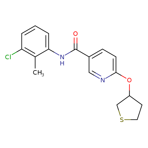 N-(3-chloro-2-methylphenyl)-6-(thiolan-3-yloxy)pyridine-3-carboxamide
