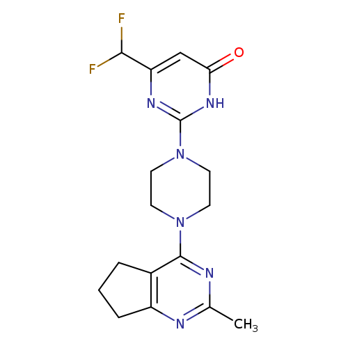 6-(difluoromethyl)-2-(4-{2-methyl-5H,6H,7H-cyclopenta[d]pyrimidin-4-yl}piperazin-1-yl)-3,4-dihydropyrimidin-4-one