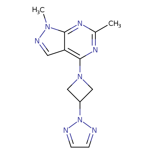 2-(1-{1,6-dimethyl-1H-pyrazolo[3,4-d]pyrimidin-4-yl}azetidin-3-yl)-2H-1,2,3-triazole