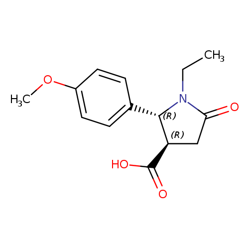(2R,3R)-1-Ethyl-2-(4-methoxyphenyl)-5-oxopyrrolidine-3-carboxylic acid
