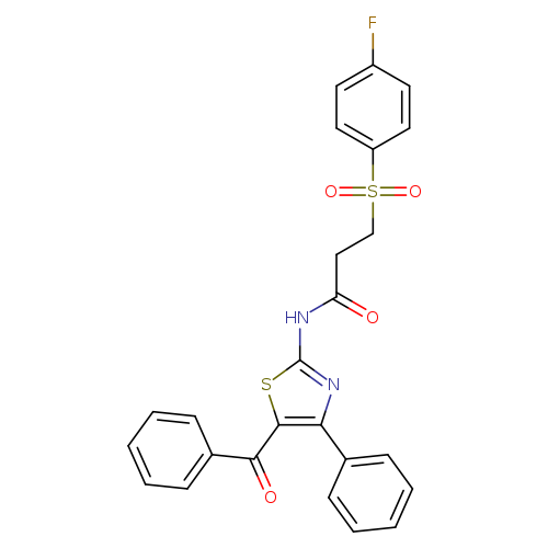 N-(5-benzoyl-4-phenyl-1,3-thiazol-2-yl)-3-(4-fluorobenzenesulfonyl)propanamide