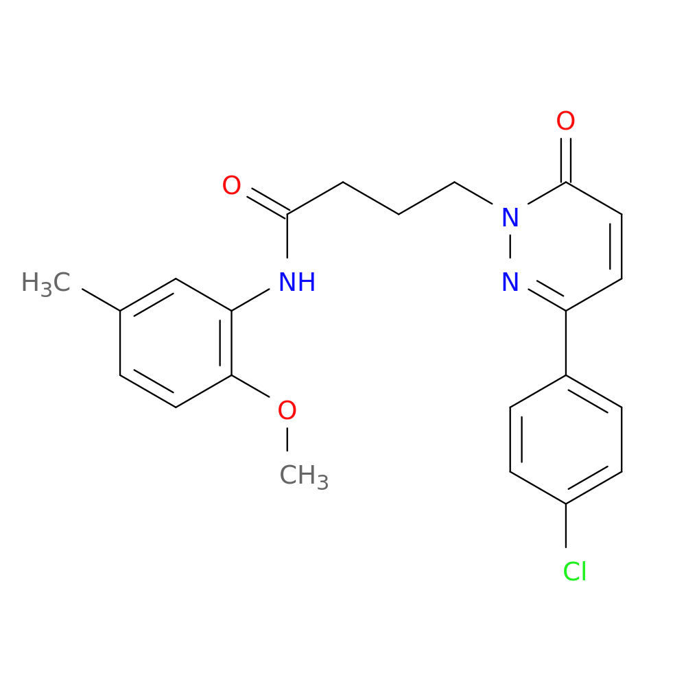 4-[3-(4-chlorophenyl)-6-oxo-1,6-dihydropyridazin-1-yl]-N-(2-methoxy-5-methylphenyl)butanamide