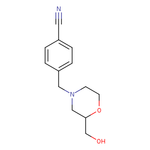 4-((2-(Hydroxymethyl)morpholino)methyl)benzonitrile