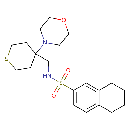 N-{[4-(morpholin-4-yl)thian-4-yl]methyl}-5,6,7,8-tetrahydronaphthalene-2-sulfonamide