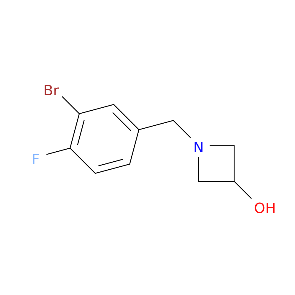 1-[(3-bromo-4-fluorophenyl)methyl]azetidin-3-ol