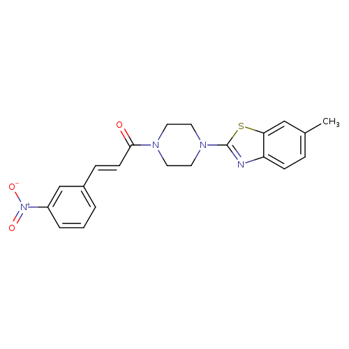 (2E)-1-[4-(6-methyl-1,3-benzothiazol-2-yl)piperazin-1-yl]-3-(3-nitrophenyl)prop-2-en-1-one