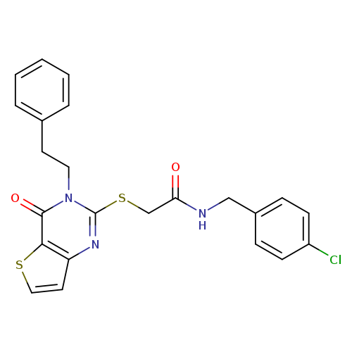 N-[(4-chlorophenyl)methyl]-2-{[4-oxo-3-(2-phenylethyl)-3H,4H-thieno[3,2-d]pyrimidin-2-yl]sulfanyl}acetamide