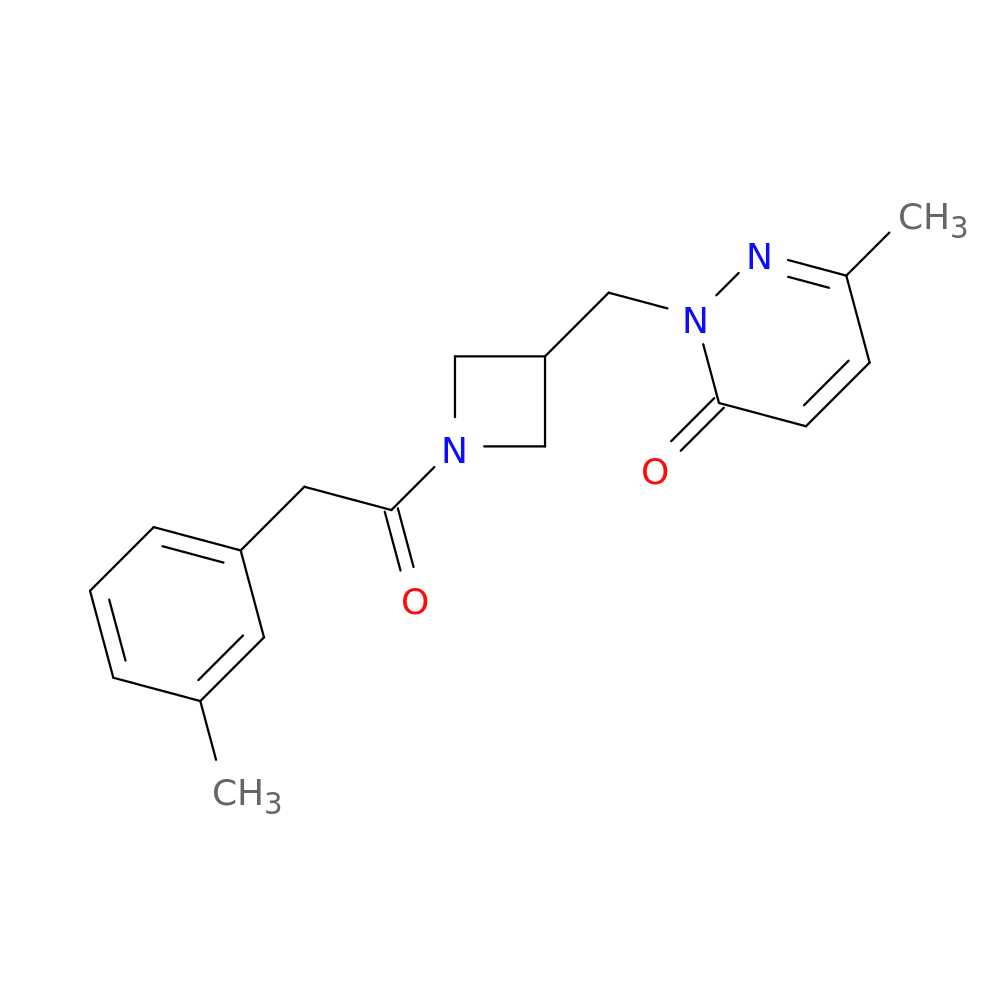 6-methyl-2-({1-[2-(3-methylphenyl)acetyl]azetidin-3-yl}methyl)-2,3-dihydropyridazin-3-one