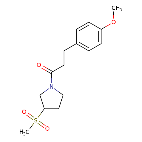 1-(3-methanesulfonylpyrrolidin-1-yl)-3-(4-methoxyphenyl)propan-1-one