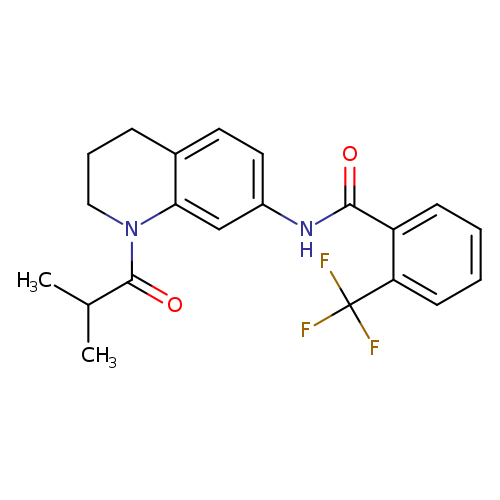 N-[1-(2-methylpropanoyl)-1,2,3,4-tetrahydroquinolin-7-yl]-2-(trifluoromethyl)benzamide