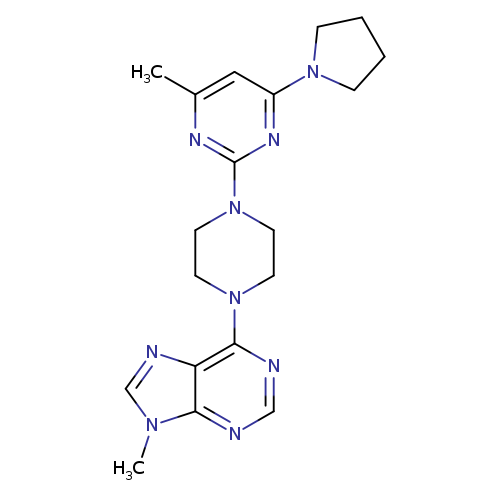 9-methyl-6-{4-[4-methyl-6-(pyrrolidin-1-yl)pyrimidin-2-yl]piperazin-1-yl}-9H-purine