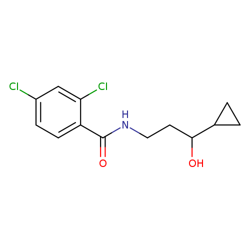 2,4-dichloro-N-(3-cyclopropyl-3-hydroxypropyl)benzamide