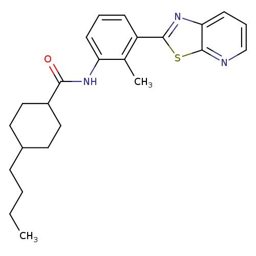 4-butyl-N-(2-methyl-3-{[1,3]thiazolo[5,4-b]pyridin-2-yl}phenyl)cyclohexane-1-carboxamide