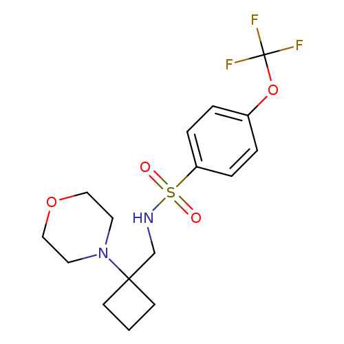 N-{[1-(morpholin-4-yl)cyclobutyl]methyl}-4-(trifluoromethoxy)benzene-1-sulfonamide