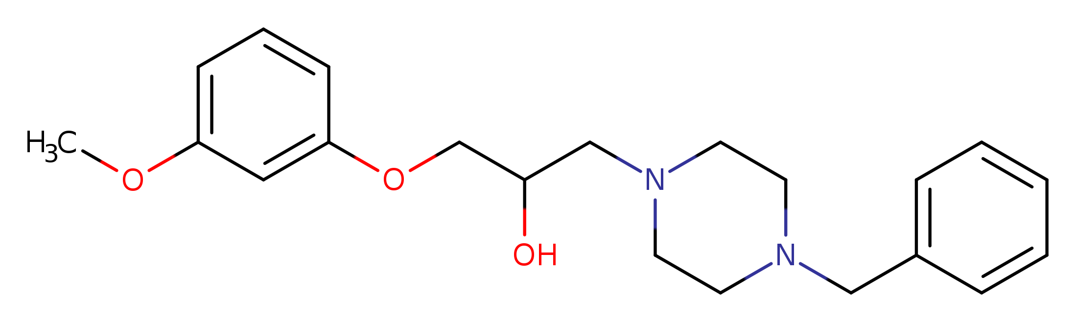 1-(4-benzyl-1-piperazinyl)-3-(3-methoxyphenoxy)-2-propanol
