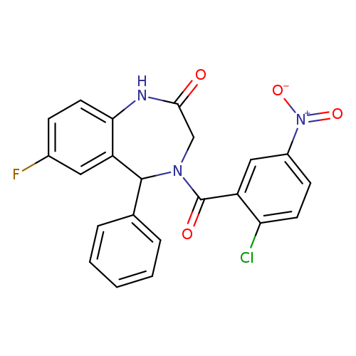 4-(2-chloro-5-nitrobenzoyl)-7-fluoro-5-phenyl-2,3,4,5-tetrahydro-1H-1,4-benzodiazepin-2-one