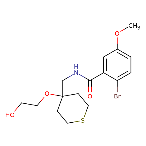 2-bromo-N-{[4-(2-hydroxyethoxy)thian-4-yl]methyl}-5-methoxybenzamide