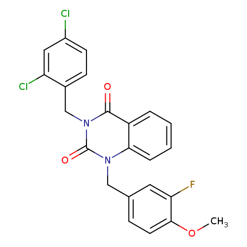 3-[(2,4-dichlorophenyl)methyl]-1-[(3-fluoro-4-methoxyphenyl)methyl]-1,2,3,4-tetrahydroquinazoline-2,4-dione