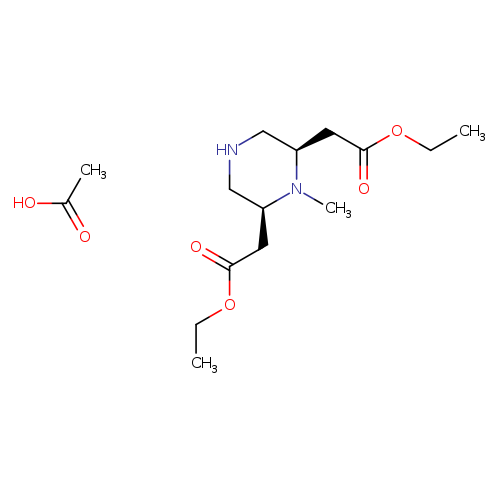 cis-(6-ethoxycarbonylmethyl-1-methylpiperazin-2-yl)acetic acid ethyl ester acetate