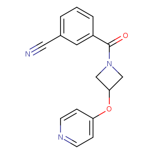 3-[3-(pyridin-4-yloxy)azetidine-1-carbonyl]benzonitrile