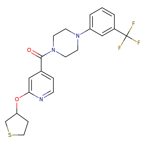 1-[2-(thiolan-3-yloxy)pyridine-4-carbonyl]-4-[3-(trifluoromethyl)phenyl]piperazine