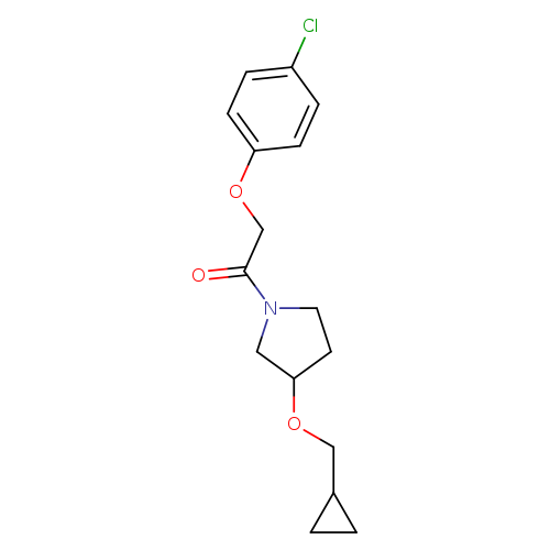 2-(4-chlorophenoxy)-1-[3-(cyclopropylmethoxy)pyrrolidin-1-yl]ethan-1-one