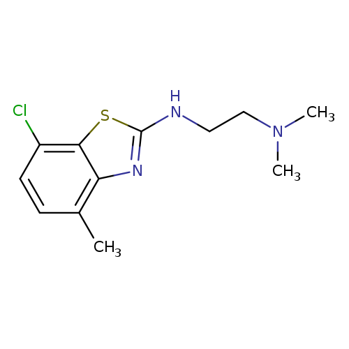N'-(7-CHLORO-4-METHYL-1,3-BENZOTHIAZOL-2-YL)-N,N-DIMETHYLETHANE-1,2-DIAMI+