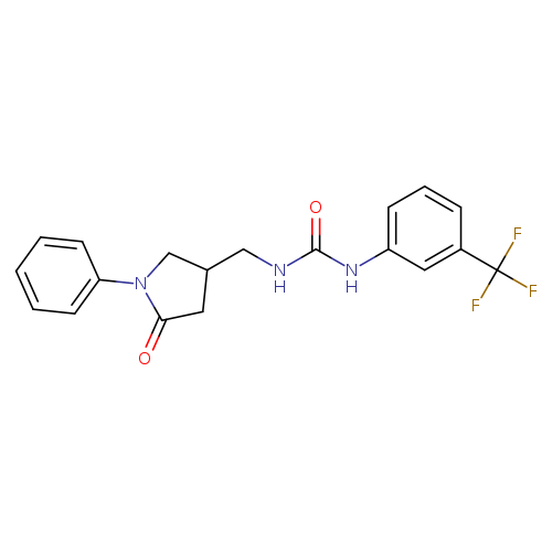 3-[(5-oxo-1-phenylpyrrolidin-3-yl)methyl]-1-[3-(trifluoromethyl)phenyl]urea
