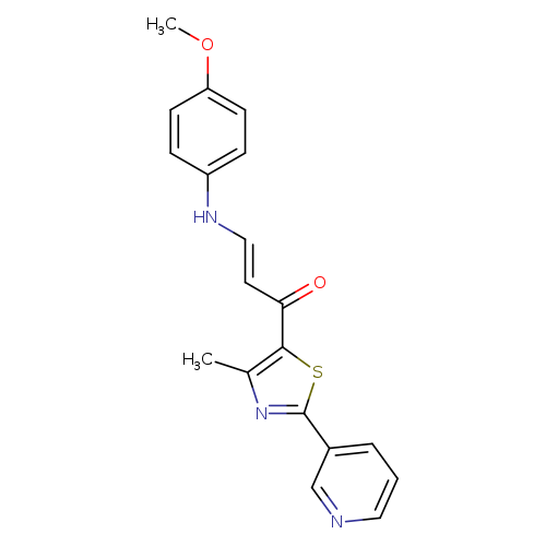 (2E)-3-[(4-methoxyphenyl)amino]-1-[4-methyl-2-(pyridin-3-yl)-1,3-thiazol-5-yl]prop-2-en-1-one