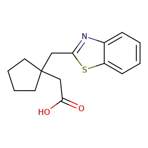 2-[1-(1,3-benzothiazol-2-ylmethyl)cyclopentyl]acetic acid