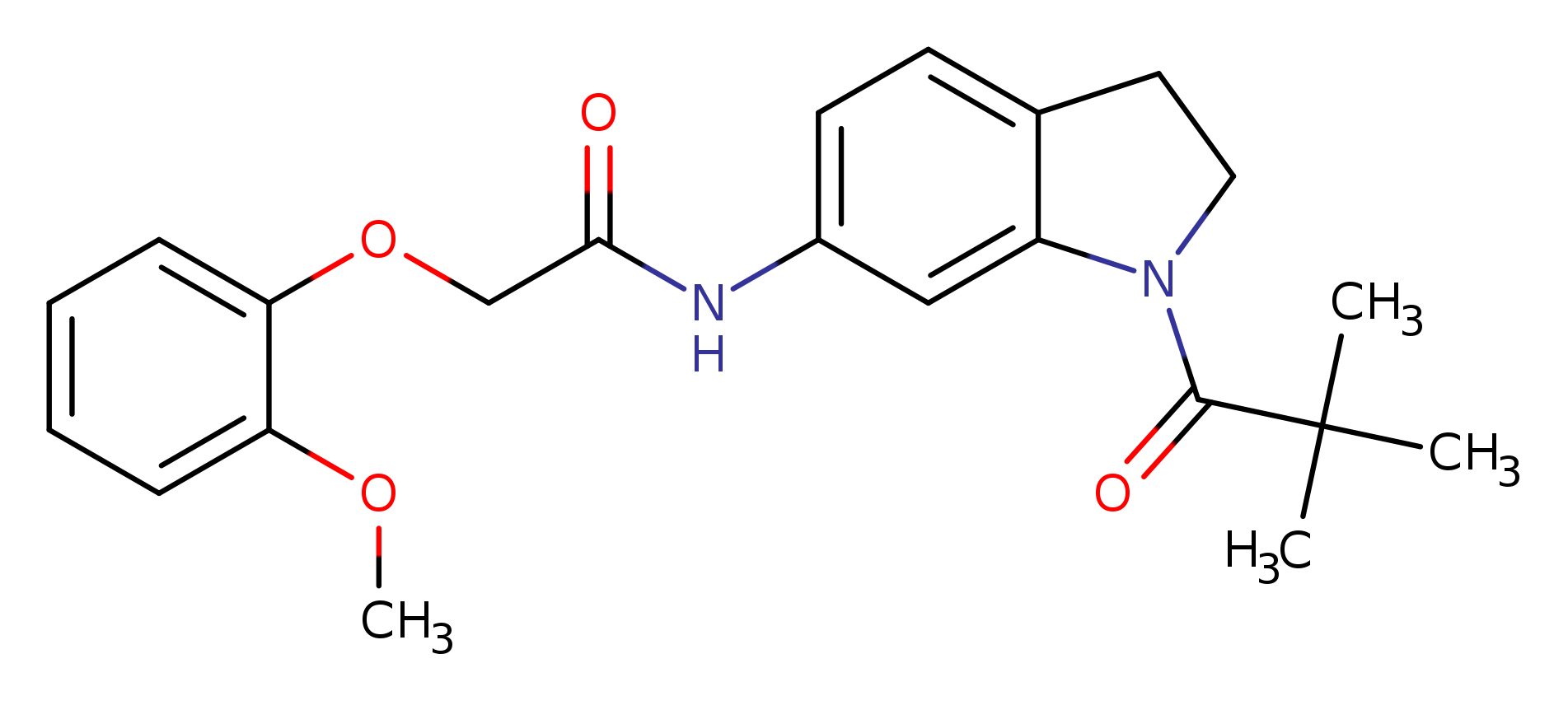 N-[1-(2,2-dimethylpropanoyl)-2,3-dihydro-1H-indol-6-yl]-2-(2-methoxyphenoxy)acetamide