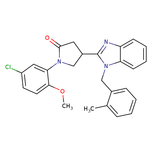 1-(5-chloro-2-methoxyphenyl)-4-{1-[(2-methylphenyl)methyl]-1H-1,3-benzodiazol-2-yl}pyrrolidin-2-one