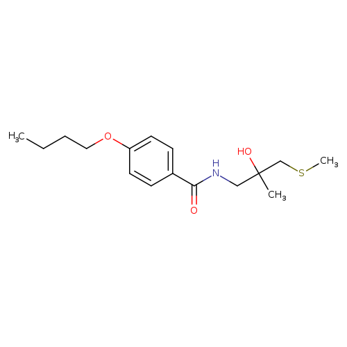 4-butoxy-N-[2-hydroxy-2-methyl-3-(methylsulfanyl)propyl]benzamide